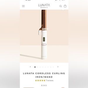 Lunata Beauty Cordless Curling Wand